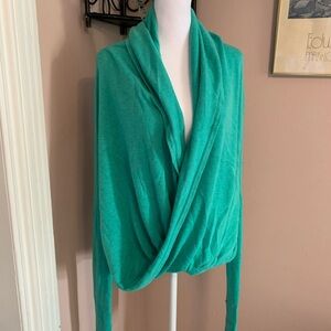 lululemon athletica Green Cowl Neck Sweater wrap cozy cute comfy